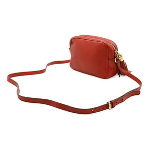 Gucci Soho Red Shoulder Tassel Bag Disco Pochette Leather